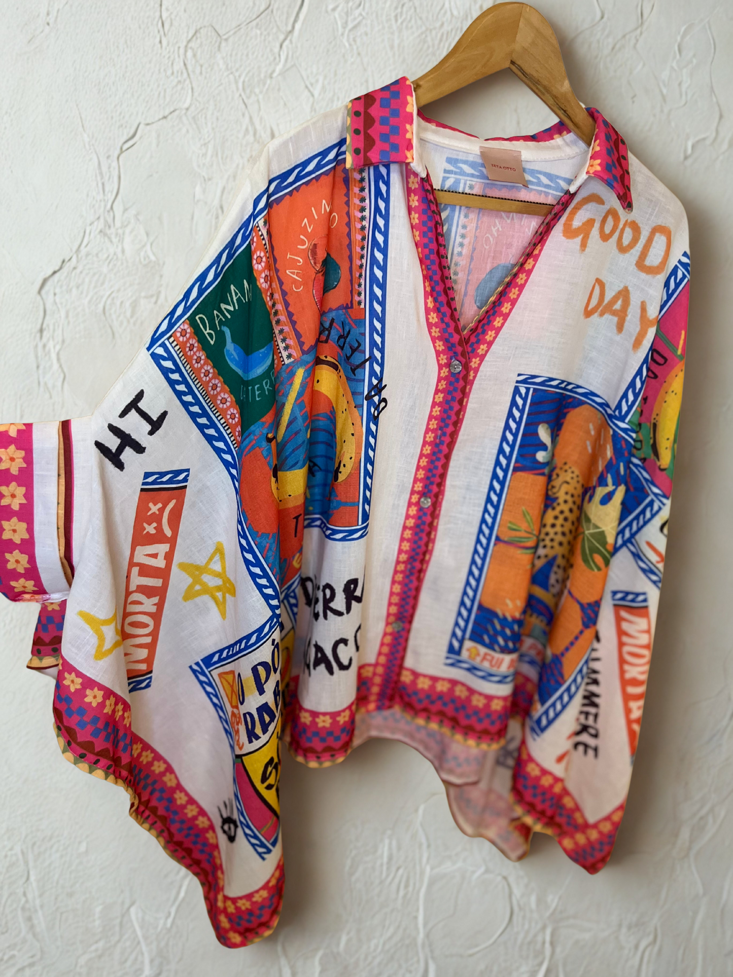 Italian 🇮🇹 Tropical Prints oversized Colorful Shirt