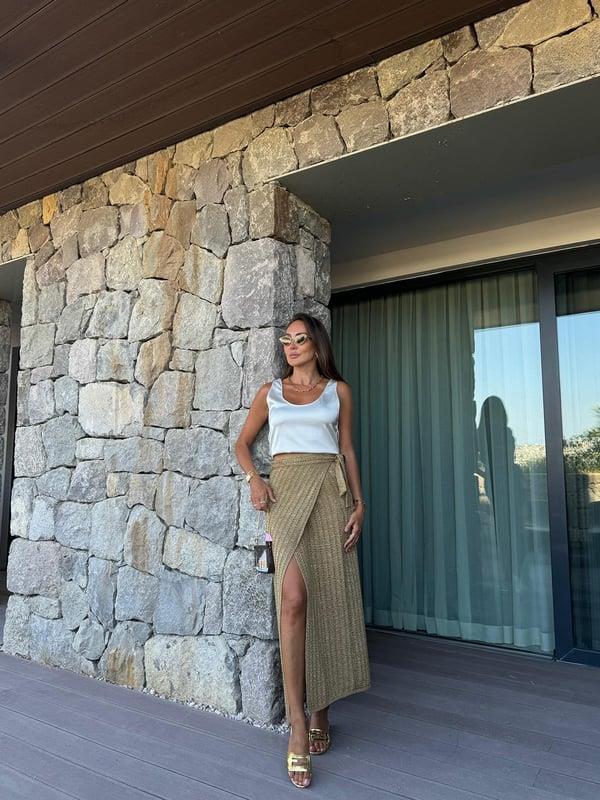 Gold Wrapped Skirt