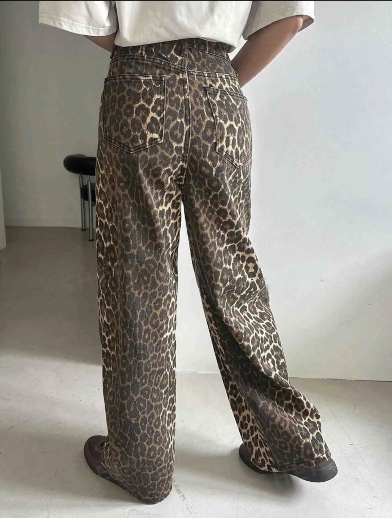 Leopard Denim pants