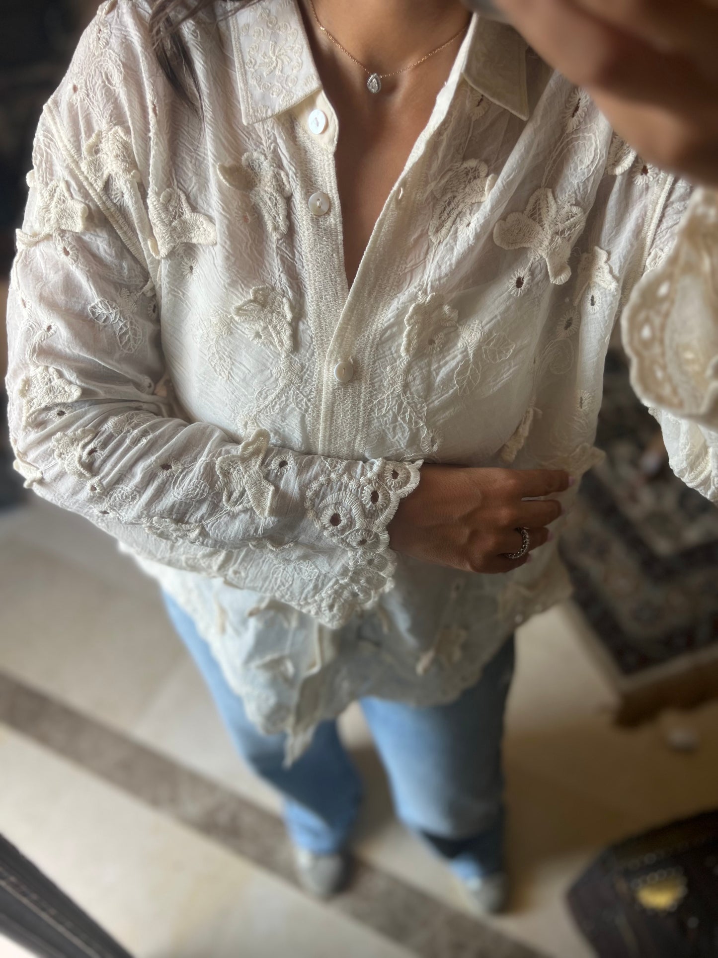 Butterfly Beige Shirt