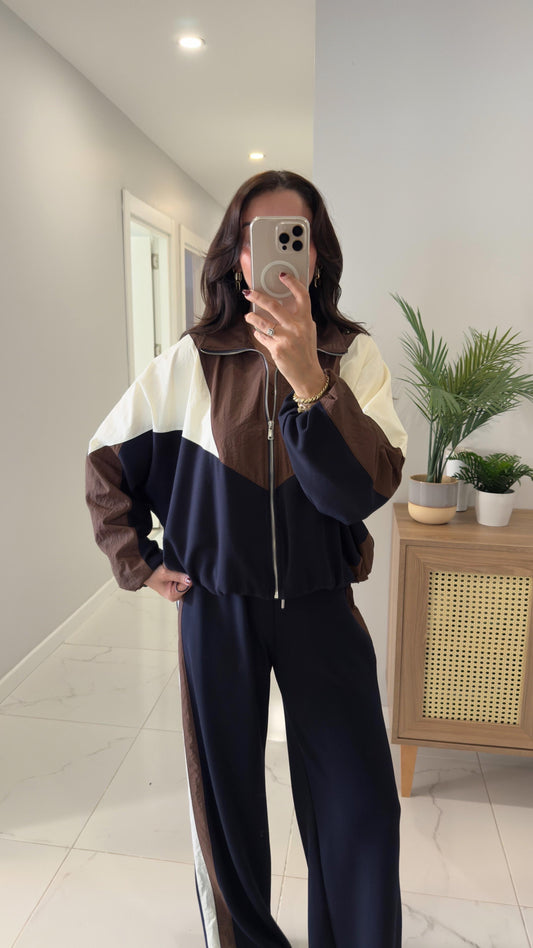 Color Block Thick Cotton Tracksuit
