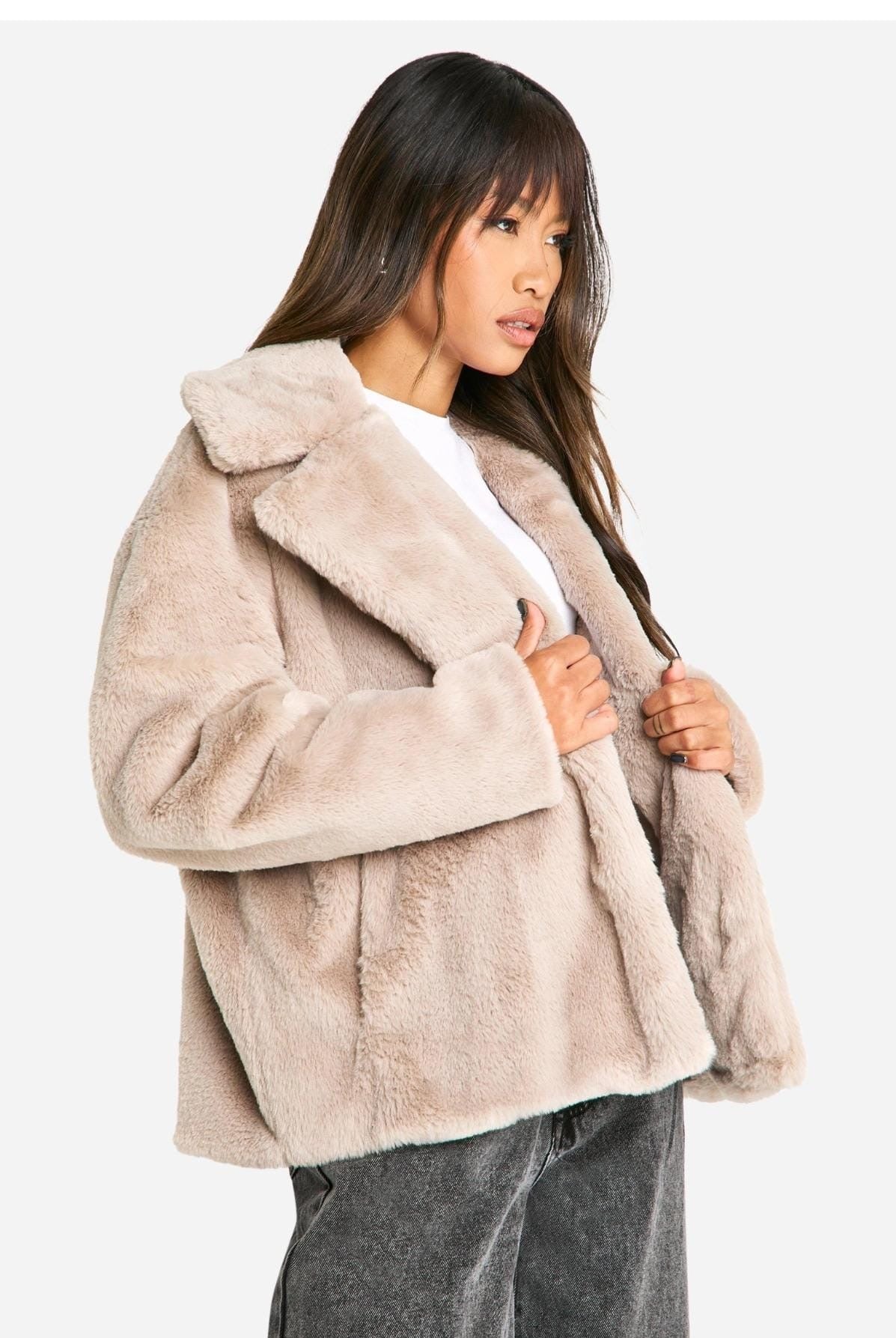 Beige Fur Jacket