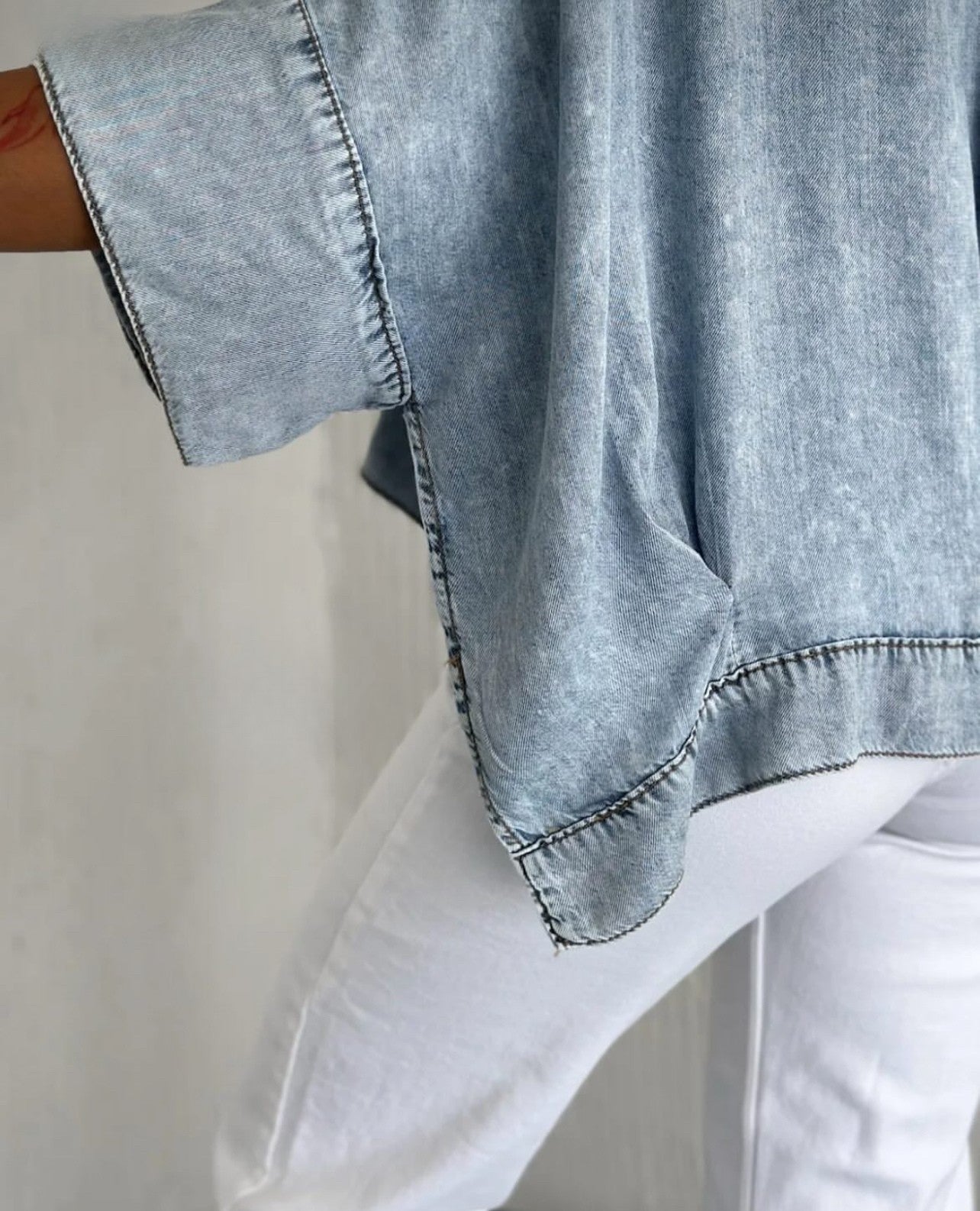 Denim oversized shirt