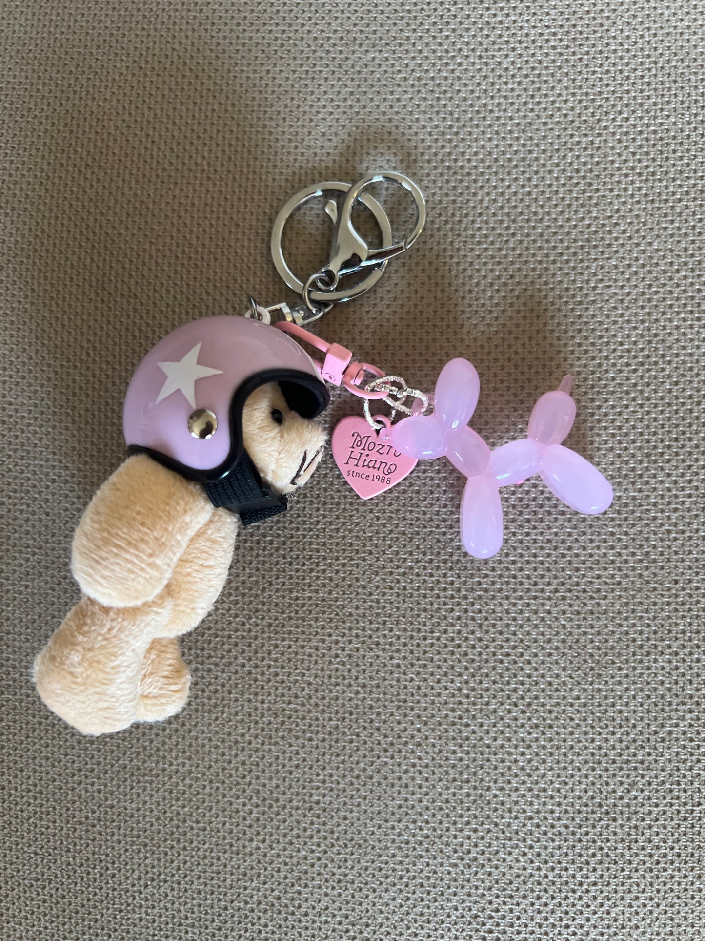 Pink Bear with Dog Balloon