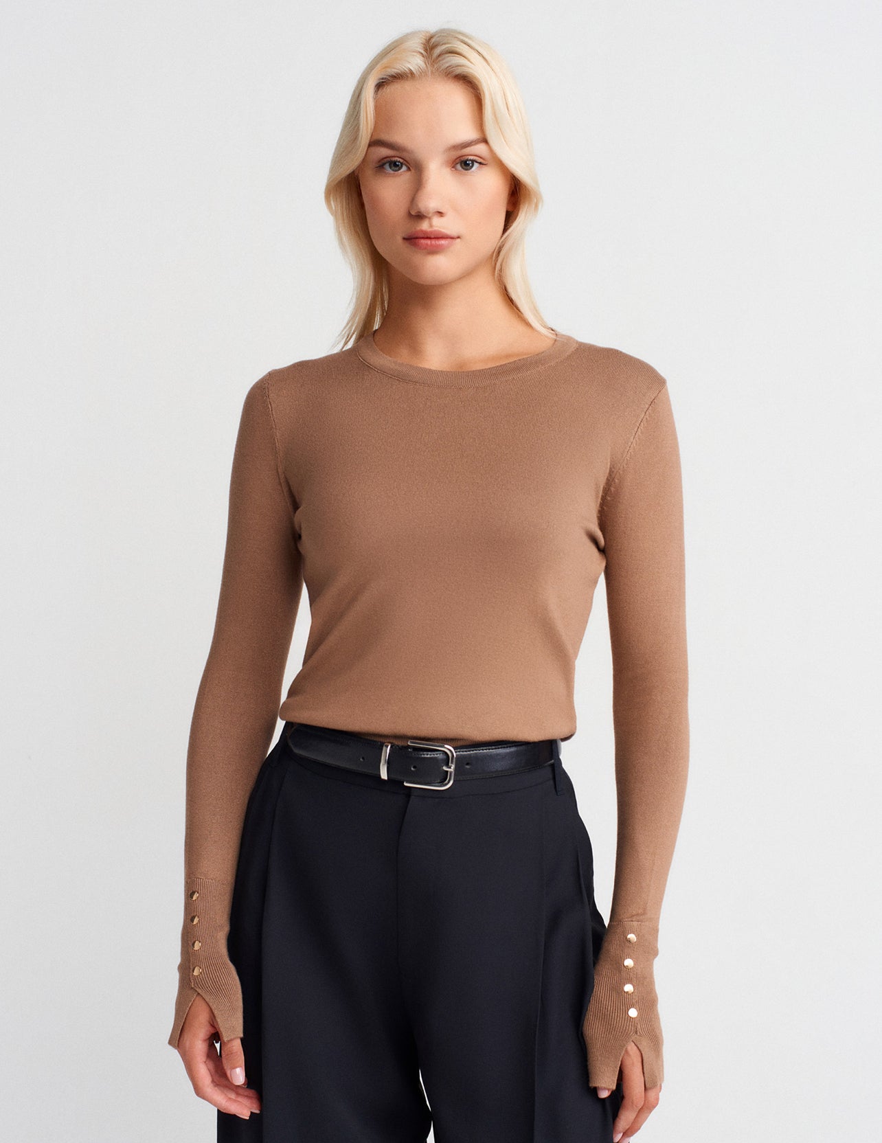 Knitted round Neck Pullover