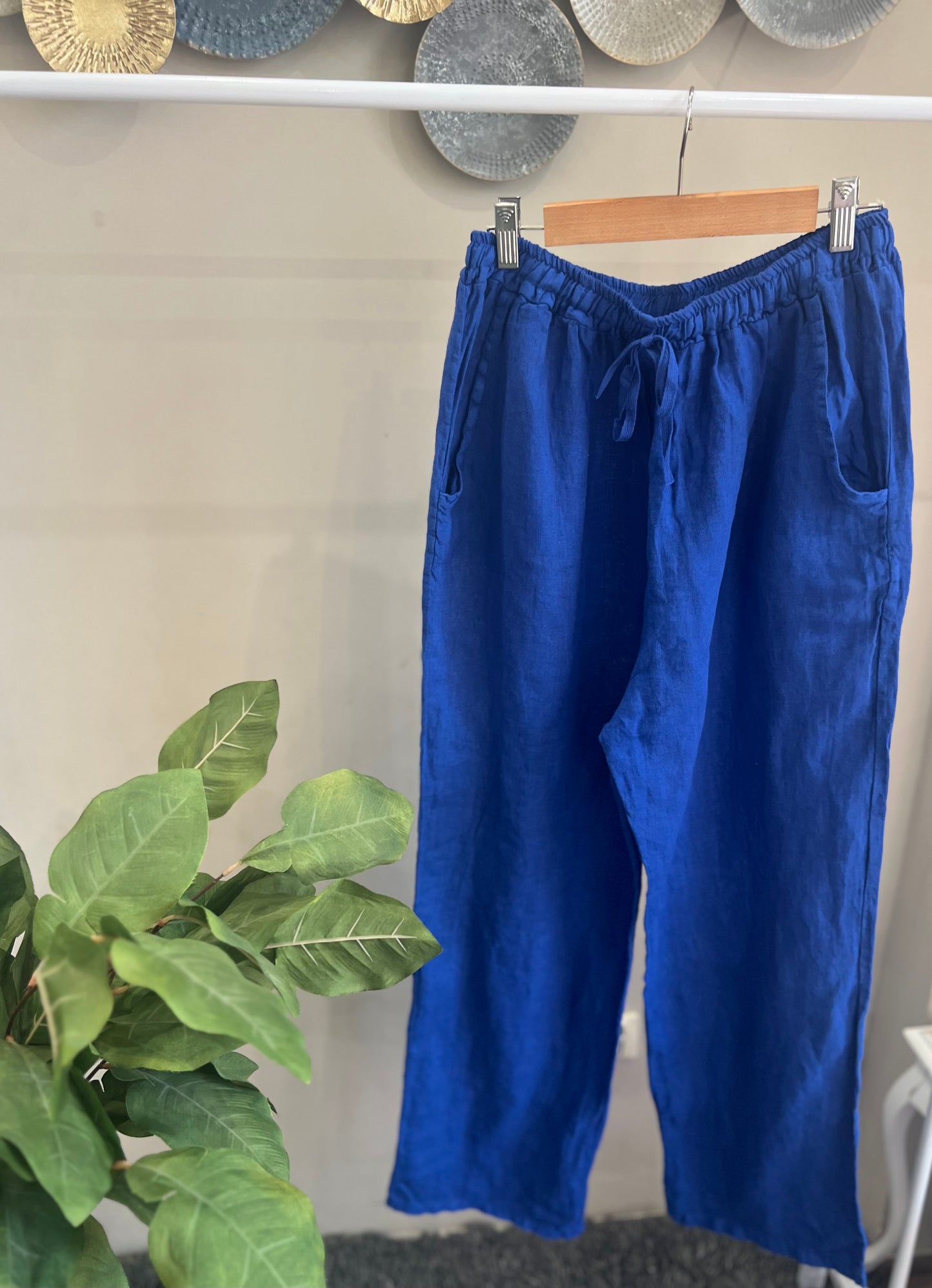 Italian 🇮🇹 Linen Royal Blue Pants