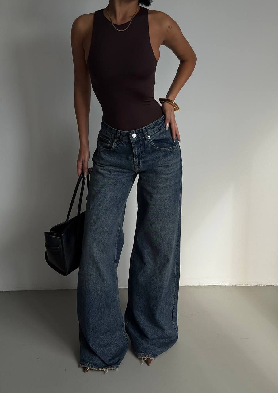 Dark Denim wide Leg
