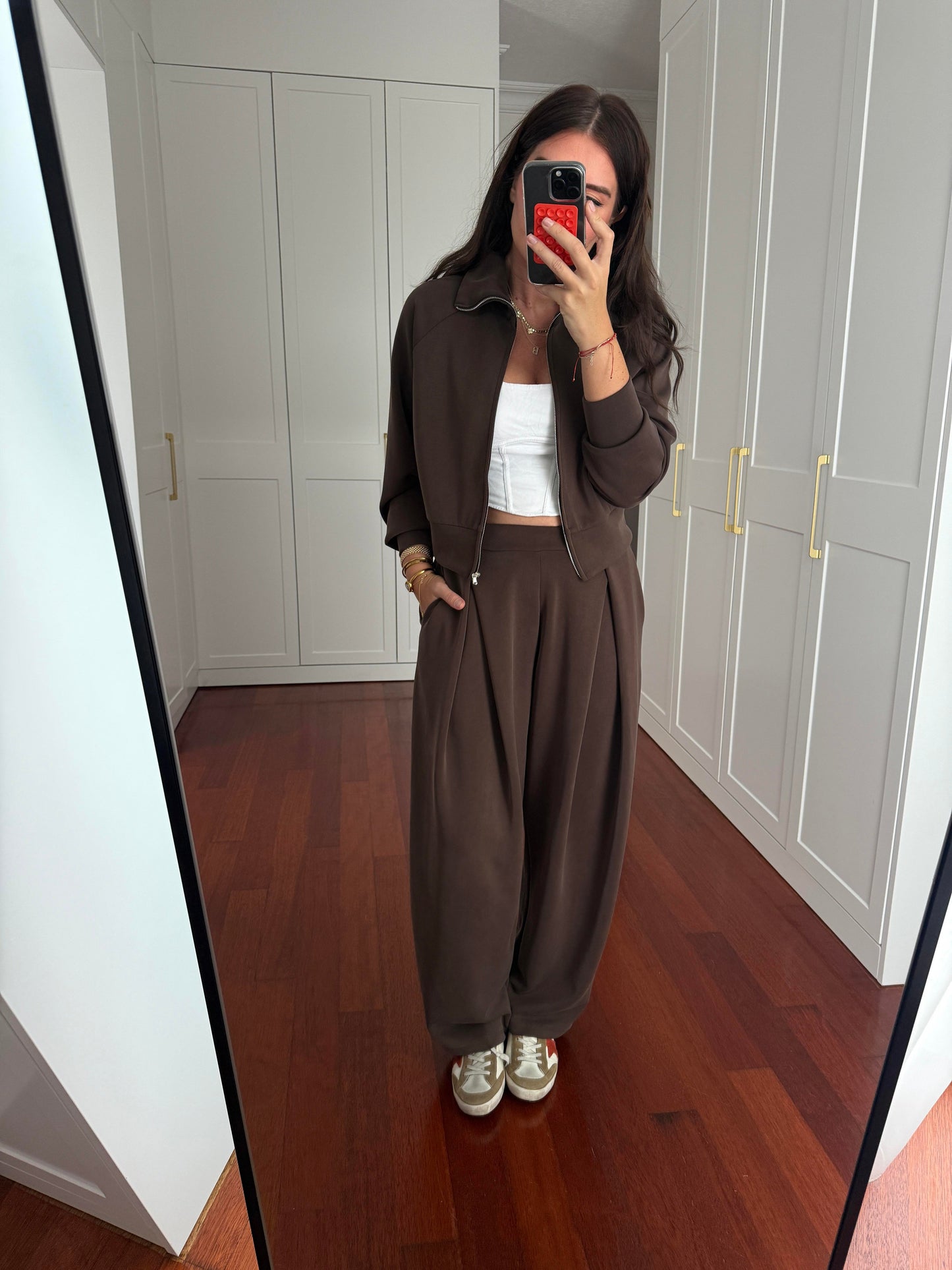 Brown Thick Cotton TrackSuit