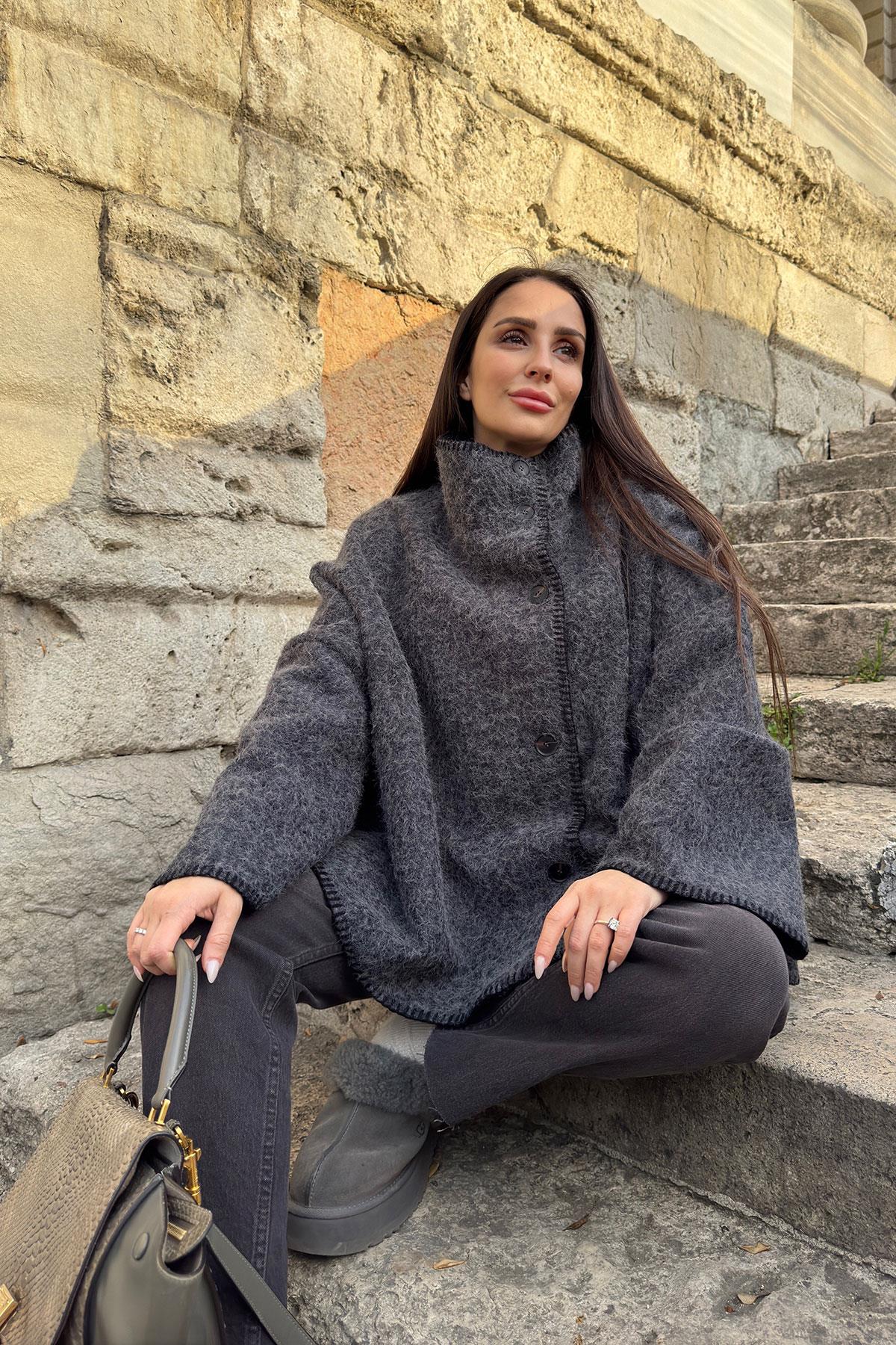 Dark Grey Wool Jacket