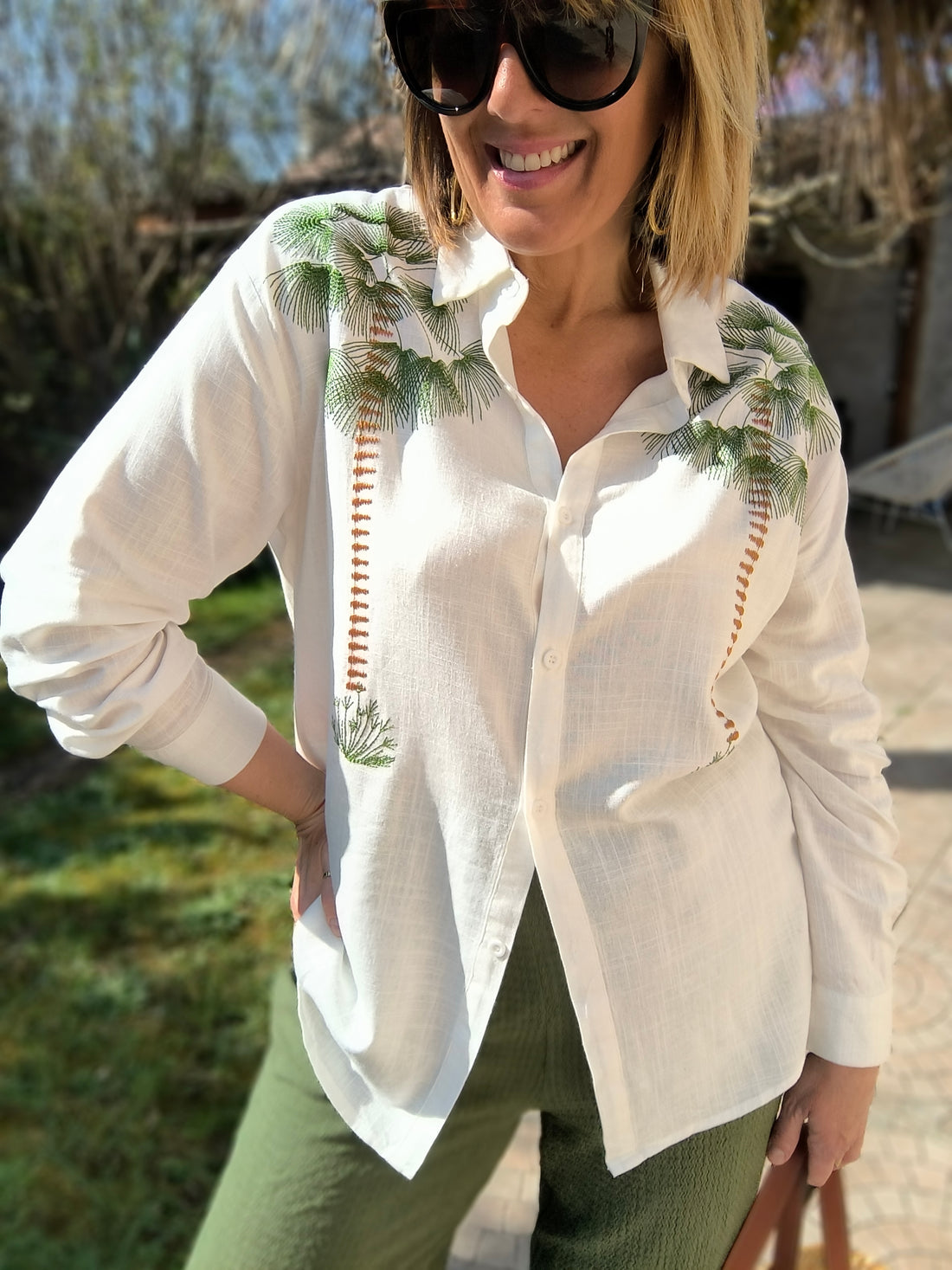 Embroidered Shirt Set