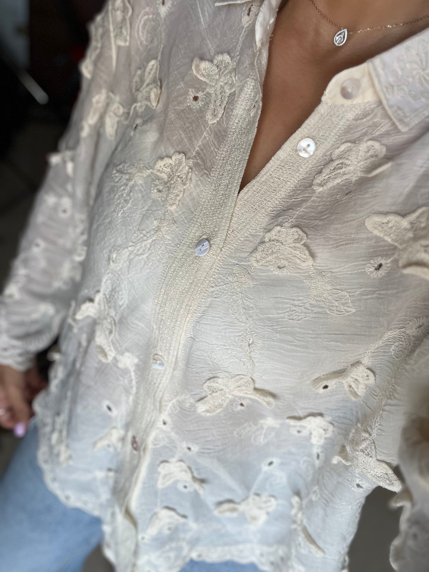 Butterfly Beige Shirt