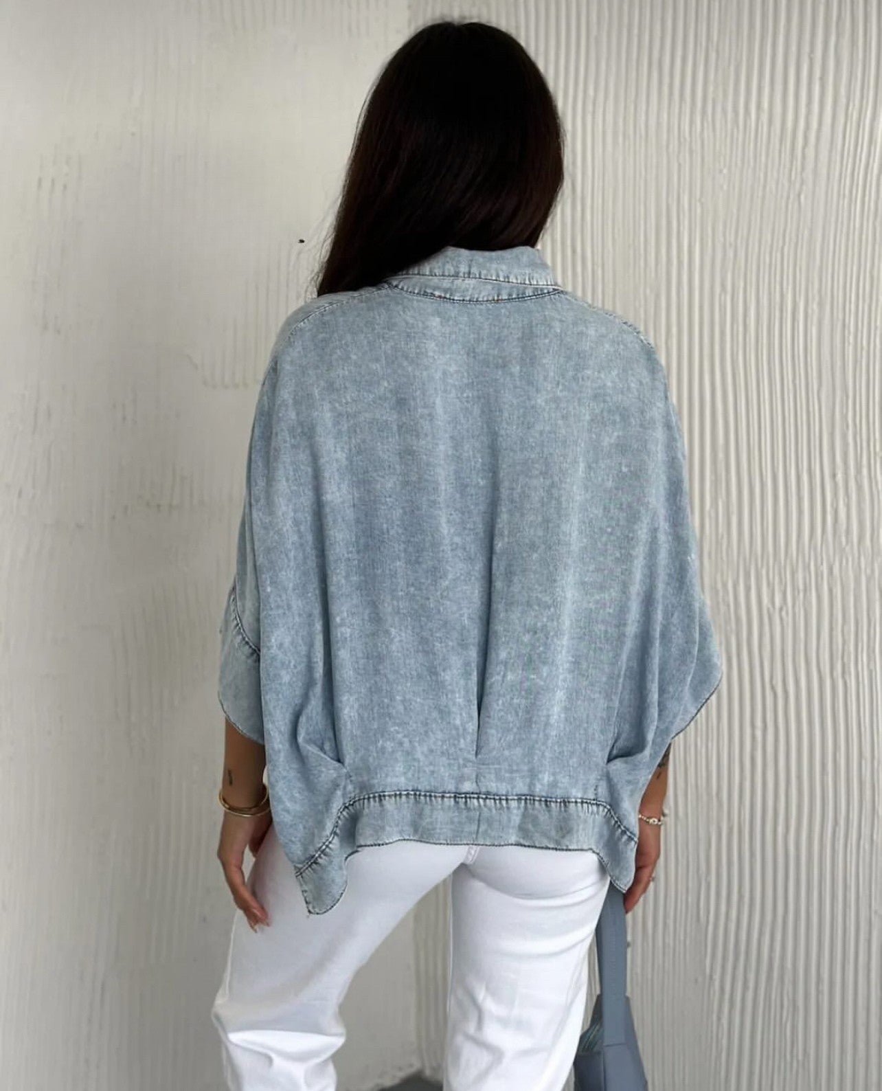 Denim oversized shirt