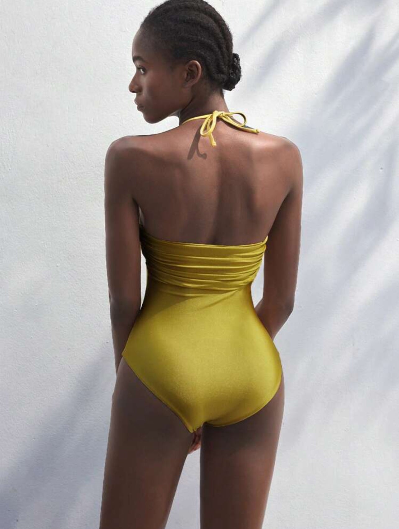 Gold floral One Piece Swimsuit