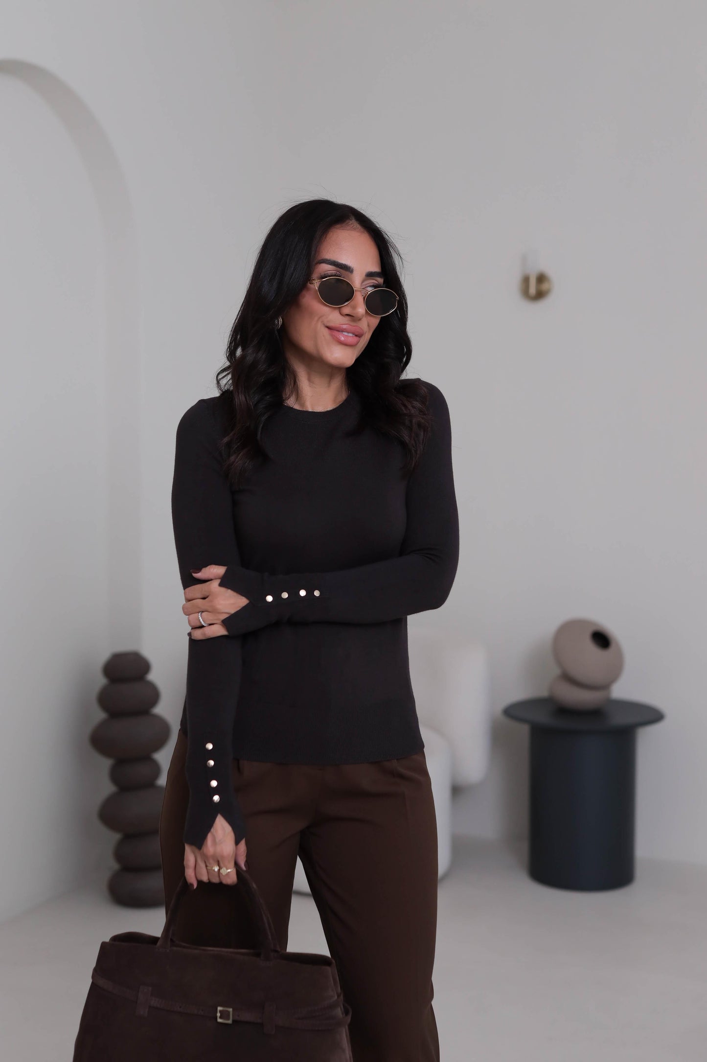 Knitted round Neck Pullover
