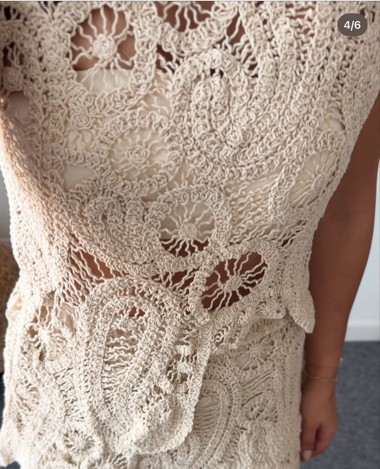 Crochet Beige Set