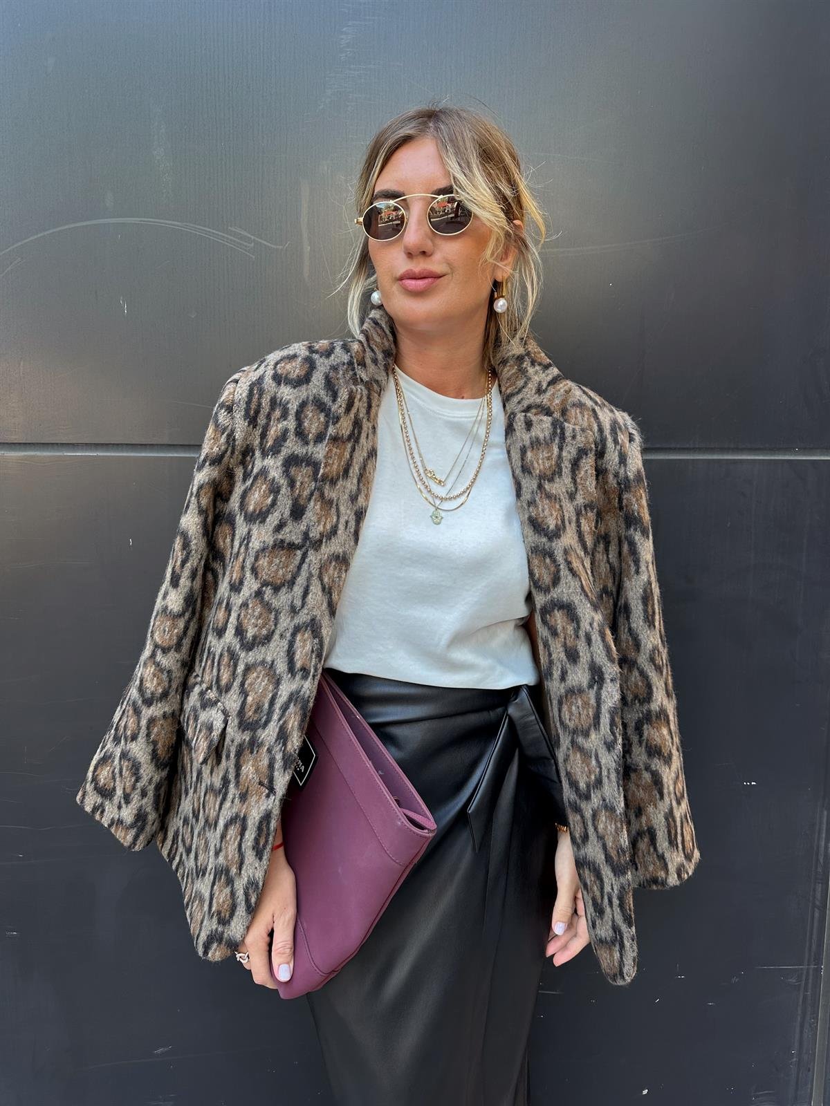 Leopard Wool blazer