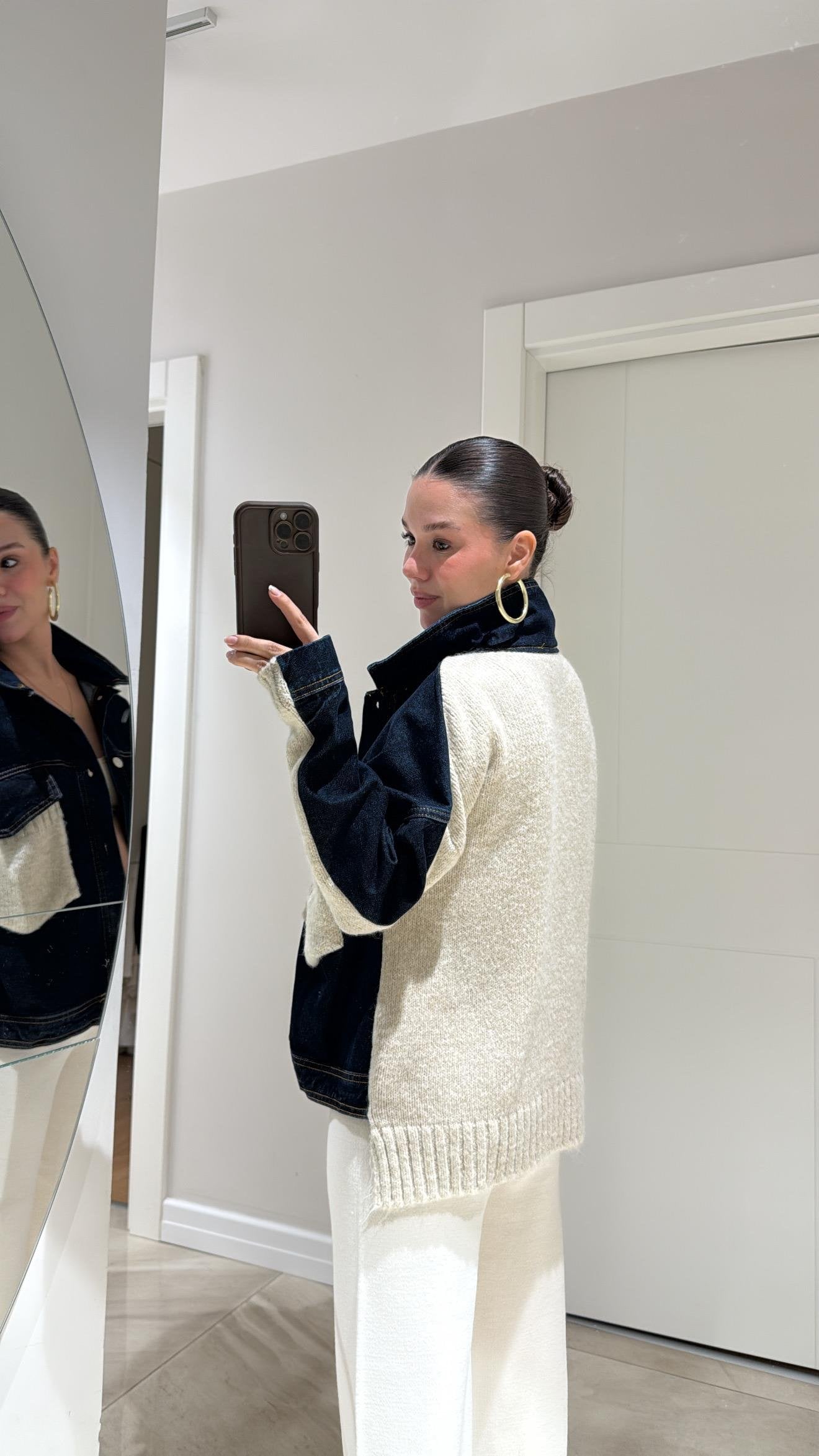 Denim * Knitted Offwhite Shirt