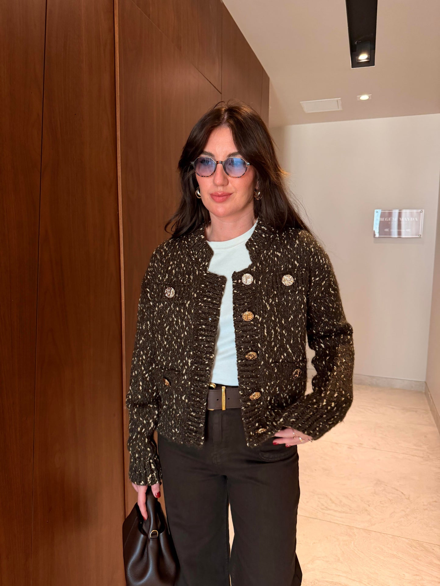 Brown with Golden striped Sweater