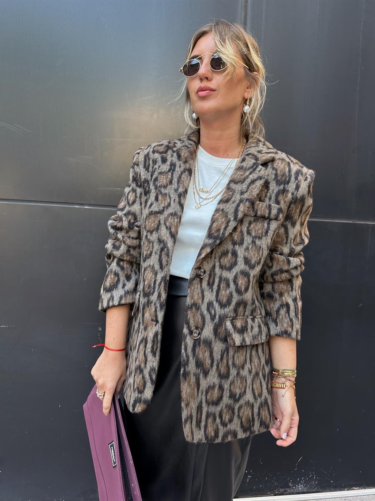 Leopard Wool blazer