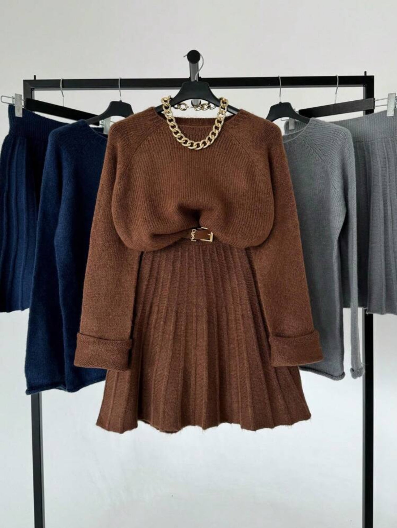 Brown knit set