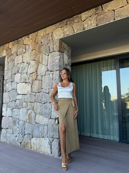 Gold Wrapped Skirt