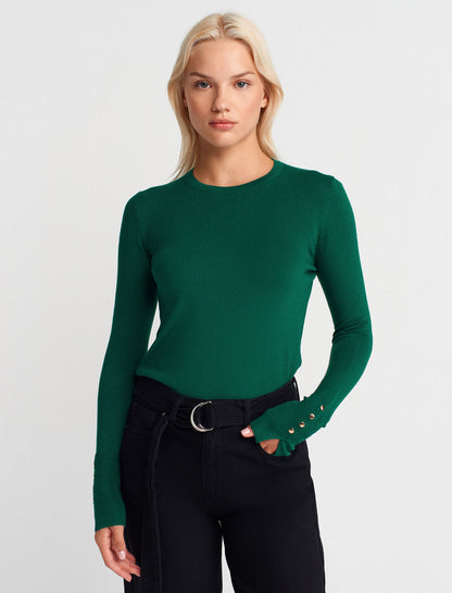 Knitted round Neck Pullover