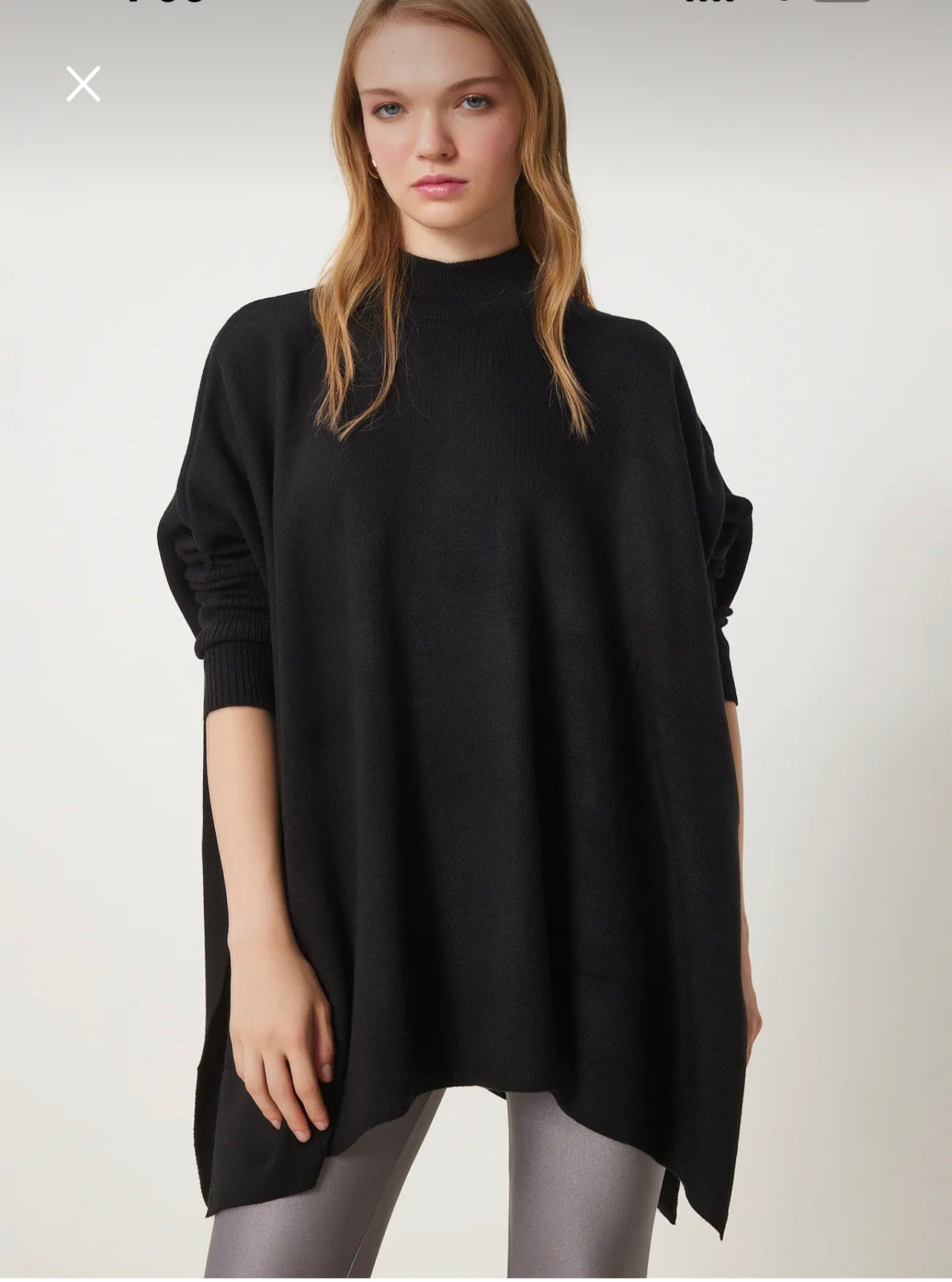 Oversized poncho sweater