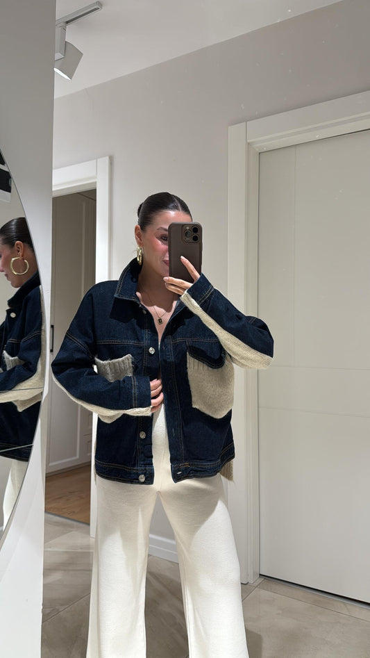 Denim * Knitted Offwhite Shirt