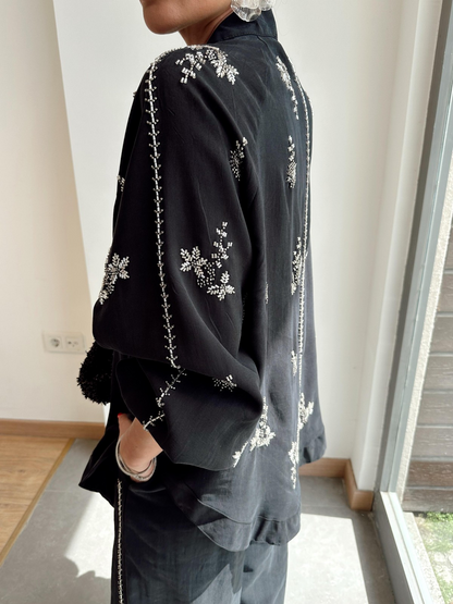 Embroidered Black Set