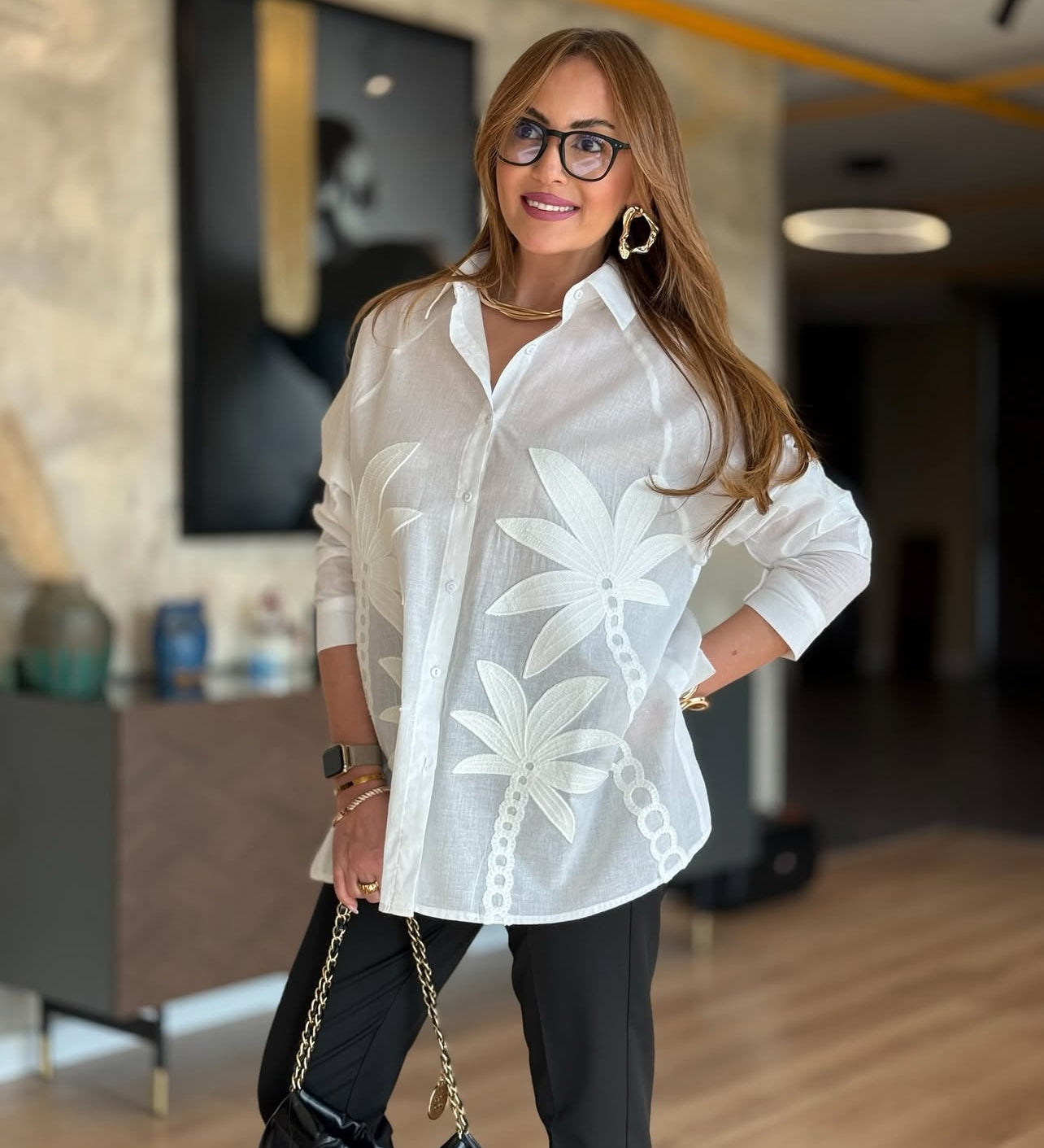 Crep Cotton Oversized Shirt