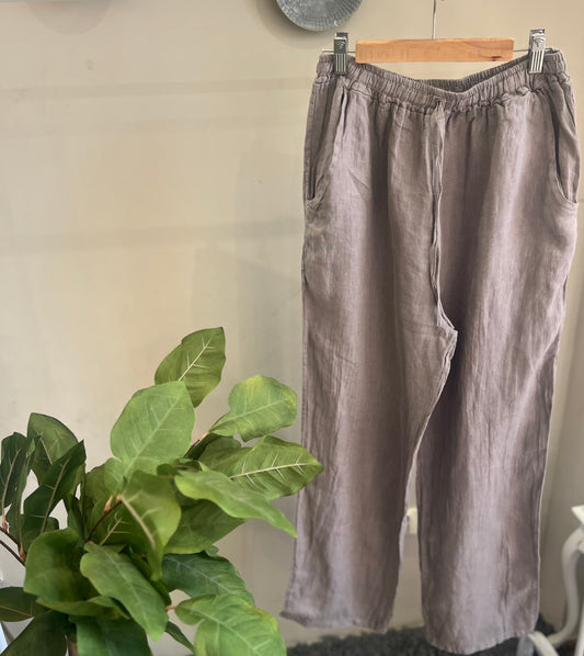 Italian 🇮🇹 Linen Greish Pants