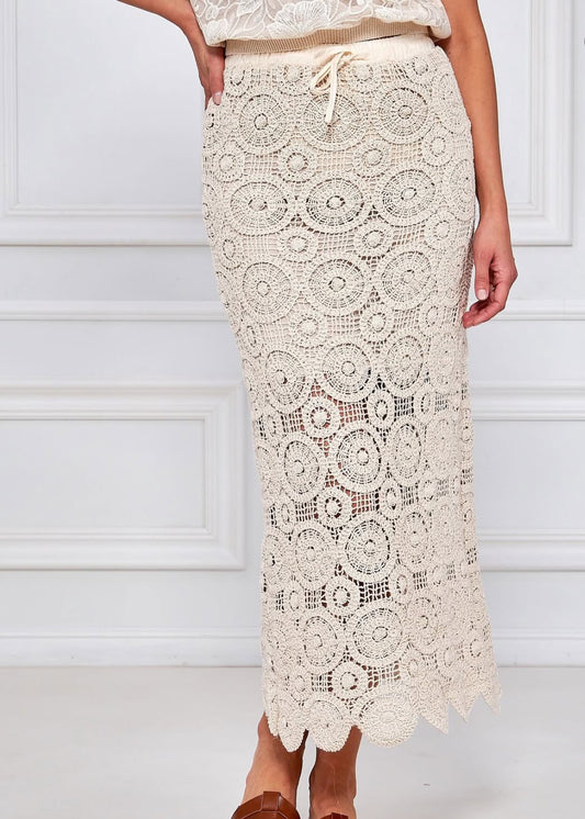 Crochet Beige Skirt