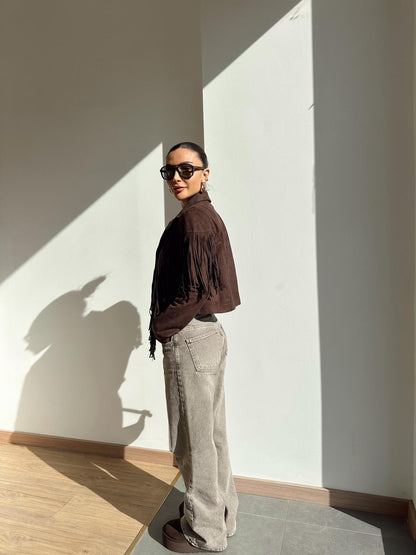 Premium Brown Suede fringes Jacket Pre-Order (6-8) days