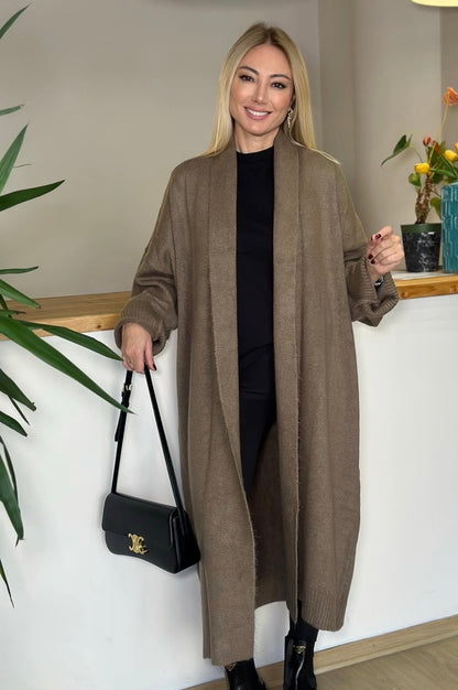 Long cafe Wool Cardigan