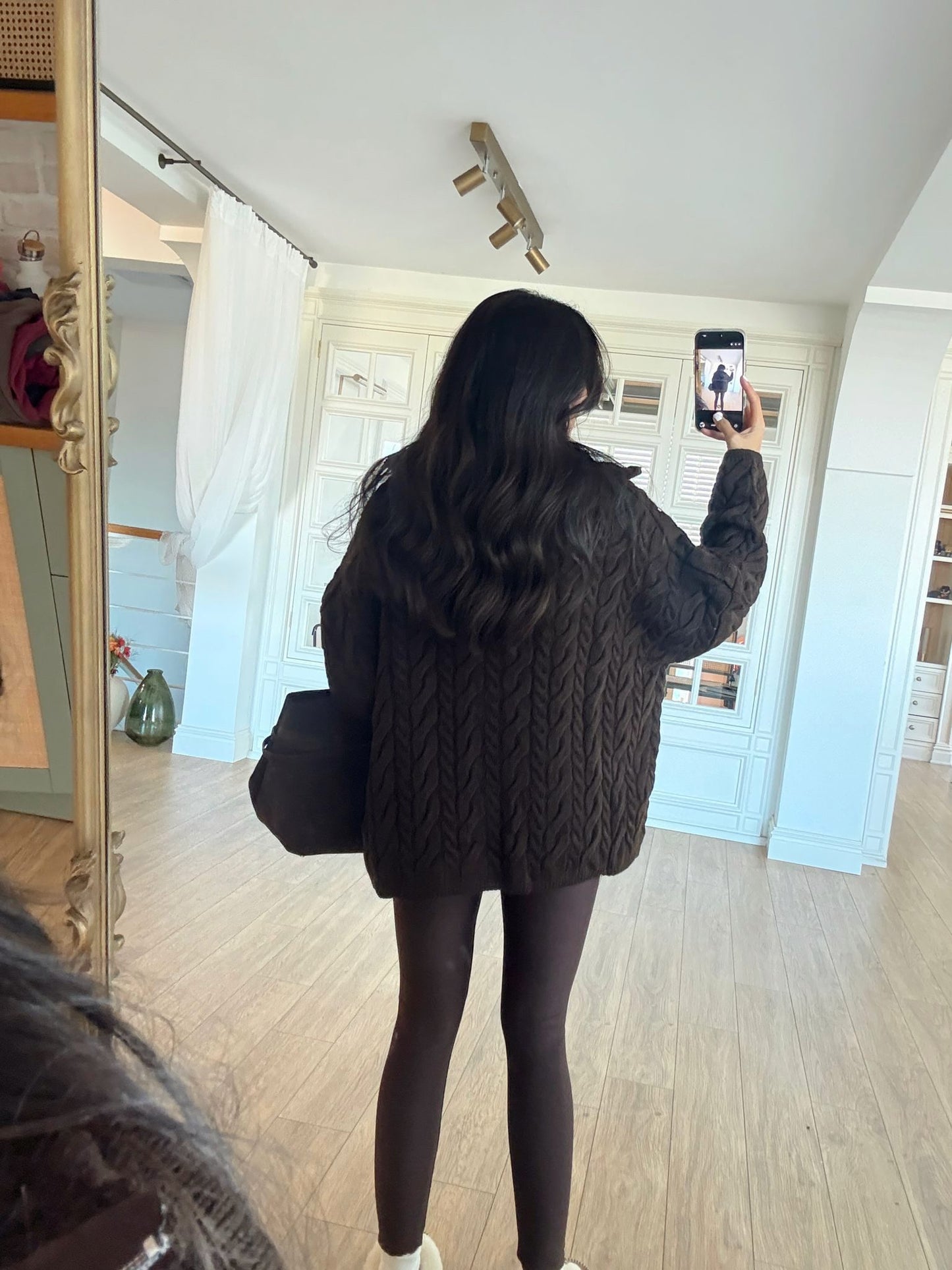 Braided Brown Oversized Sweater Pre-Order (6-8) Days