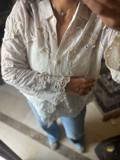 Butterfly Beige Shirt