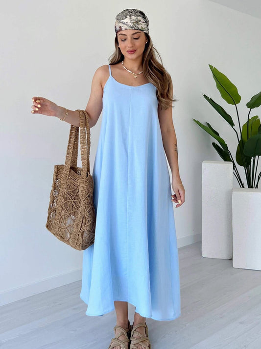 Midi Baby Blue Dress