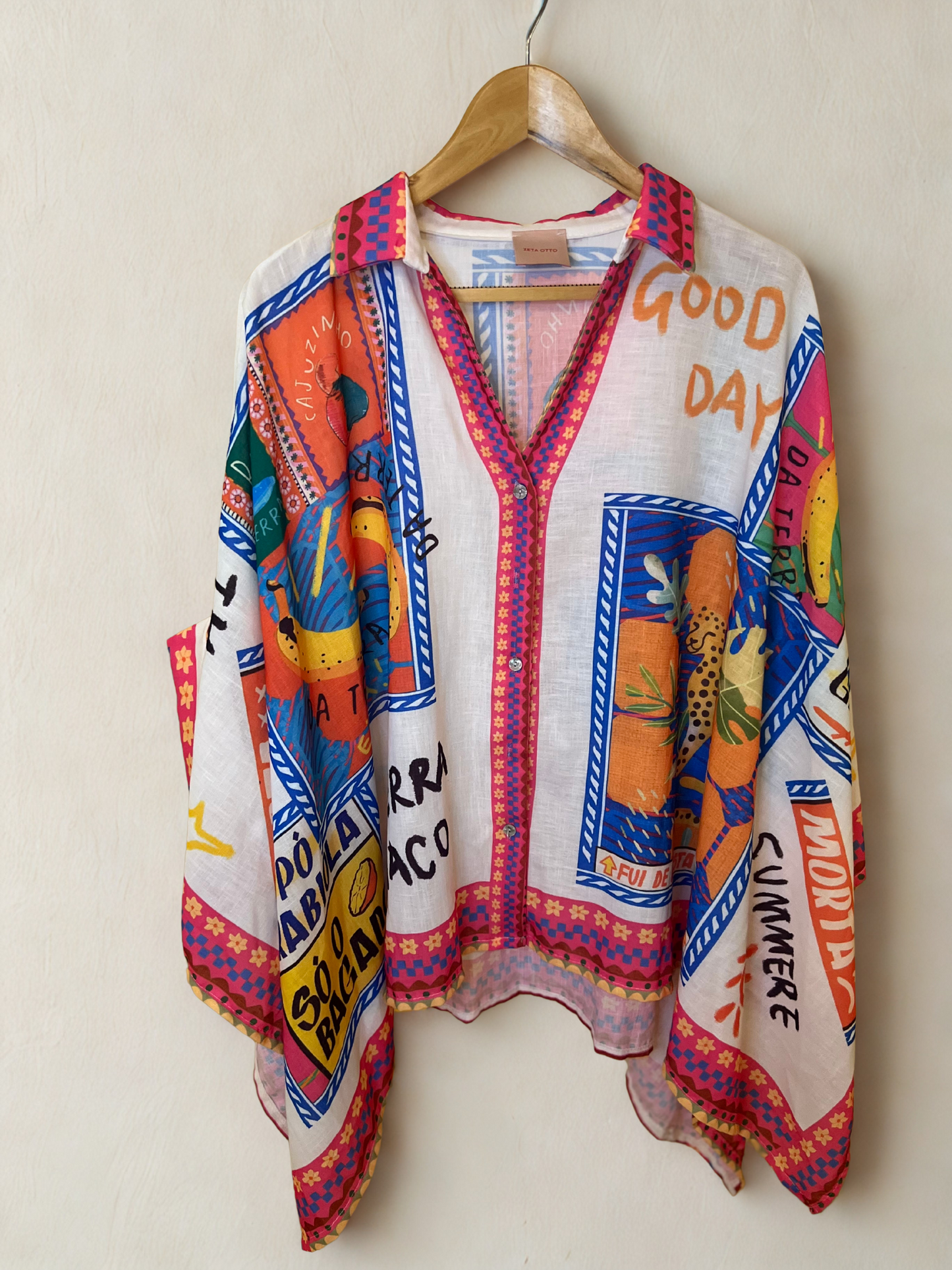 Italian 🇮🇹 Tropical Prints oversized Colorful Shirt