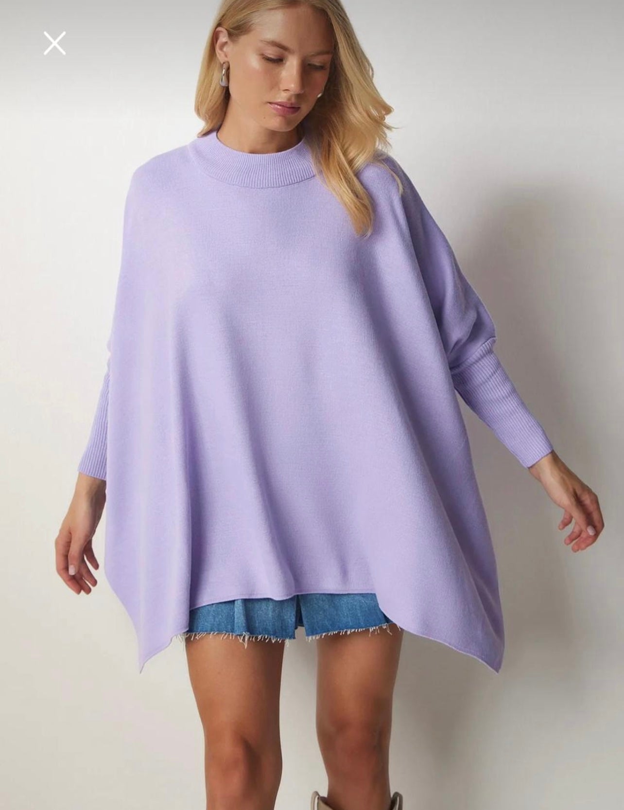 Oversized poncho sweater