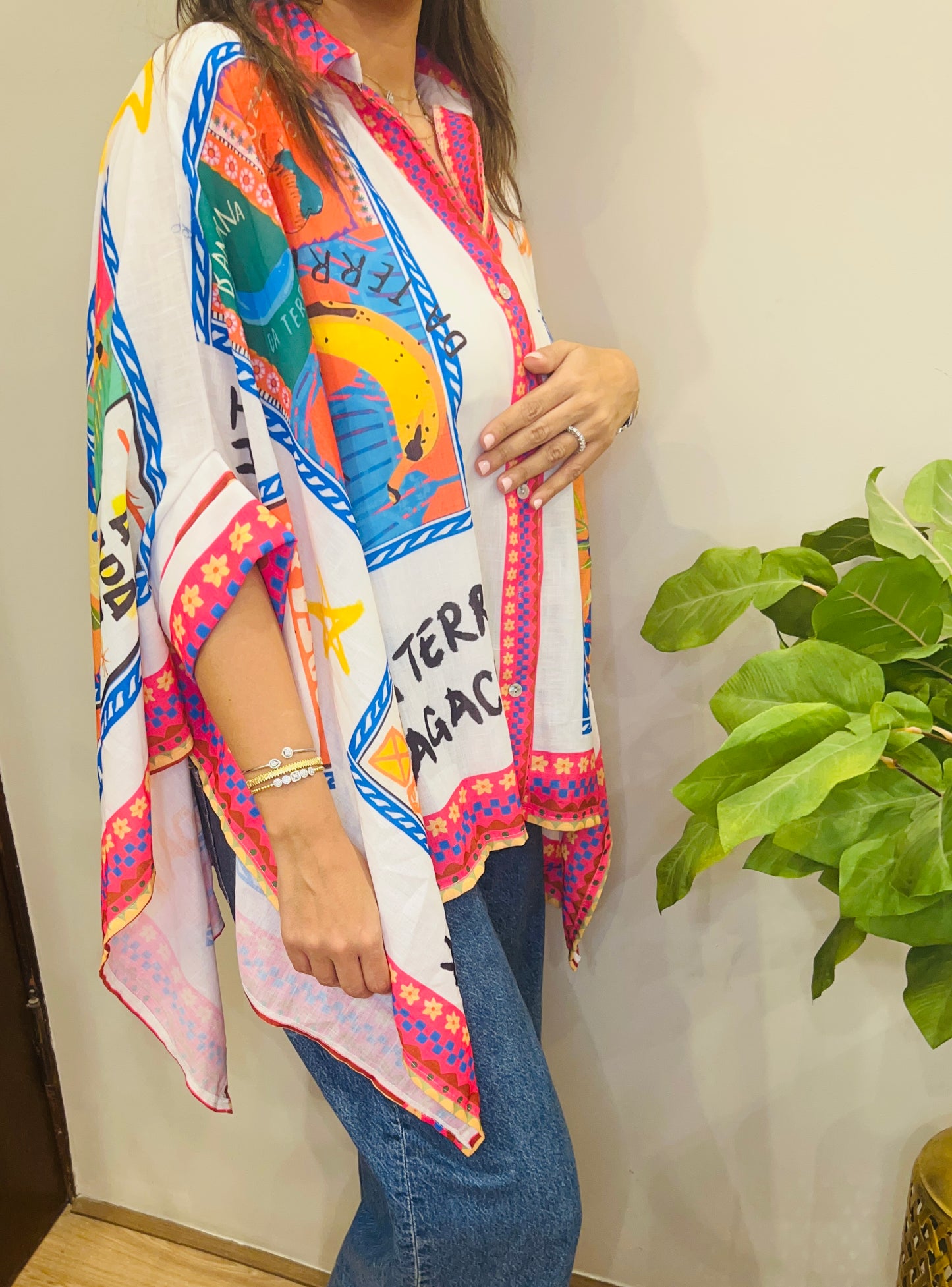 Italian 🇮🇹 Tropical Prints oversized Colorful Shirt