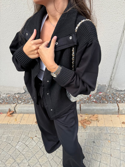 Triko * Cotton Black Tracksuit