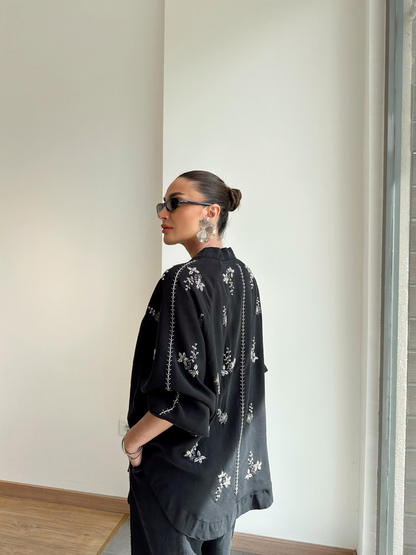 Embroidered Black Set