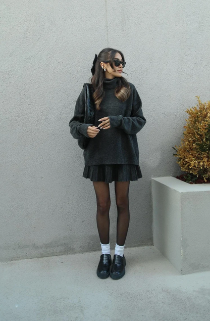 Dark Grey Skirt Set Pre-Order (6-8) days