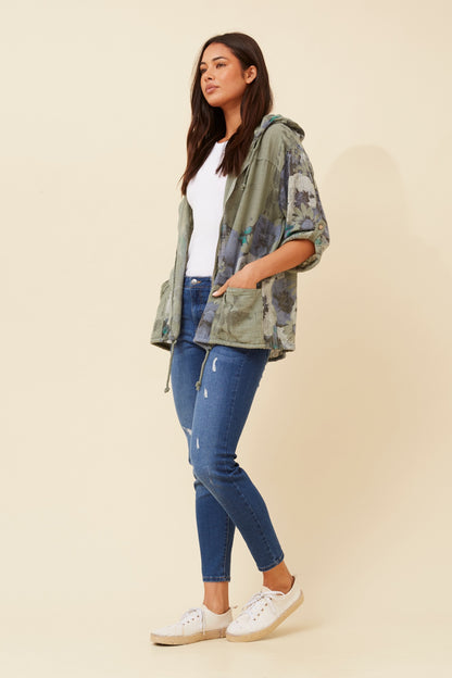 Linen/cotton floral light Jacket