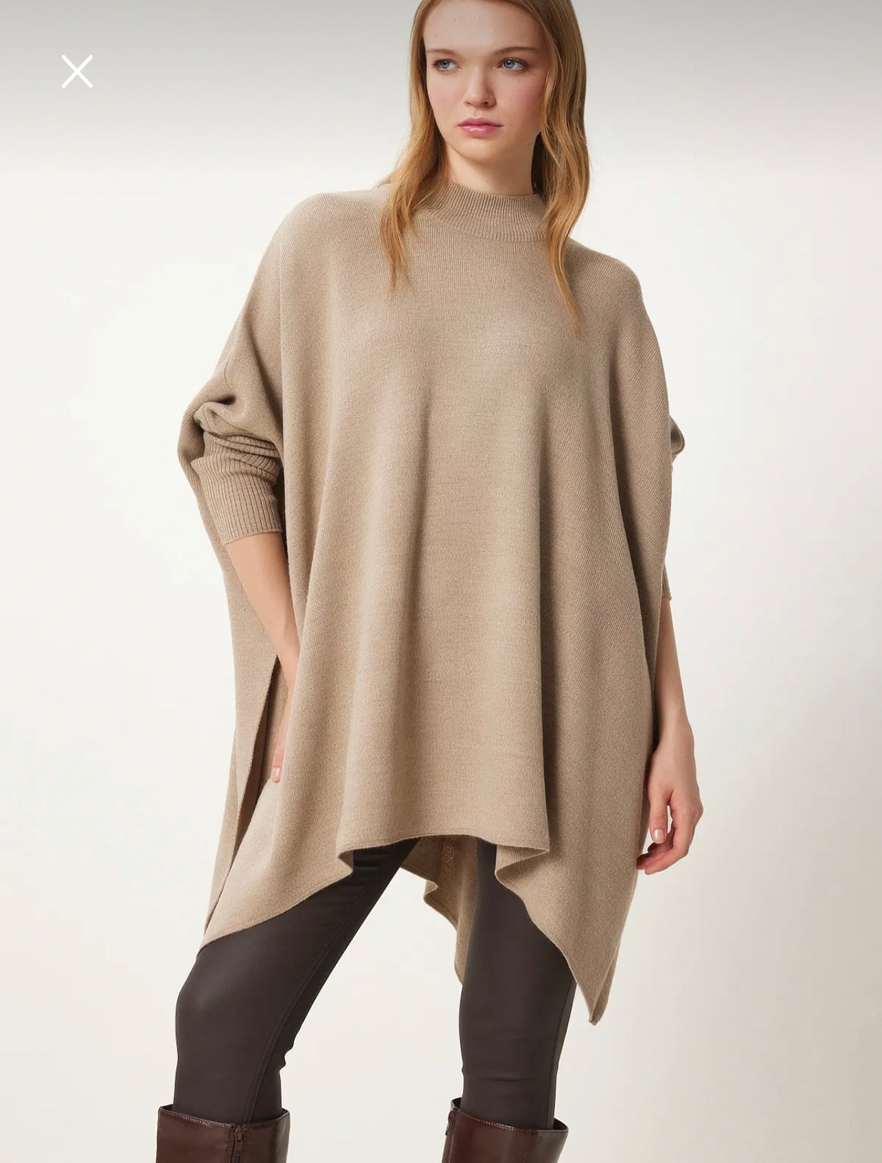 Oversized poncho sweater