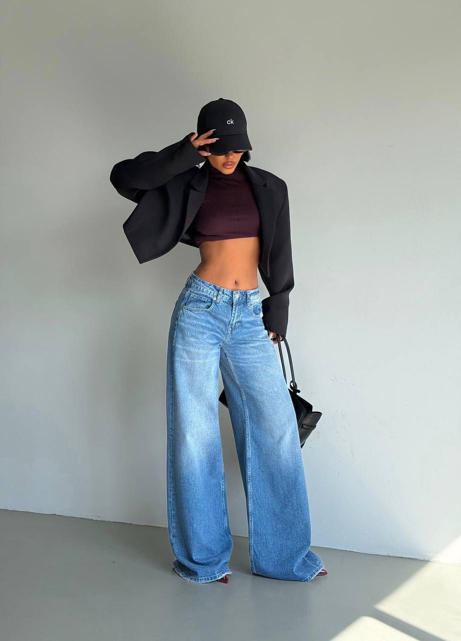 Light Denim wide Leg