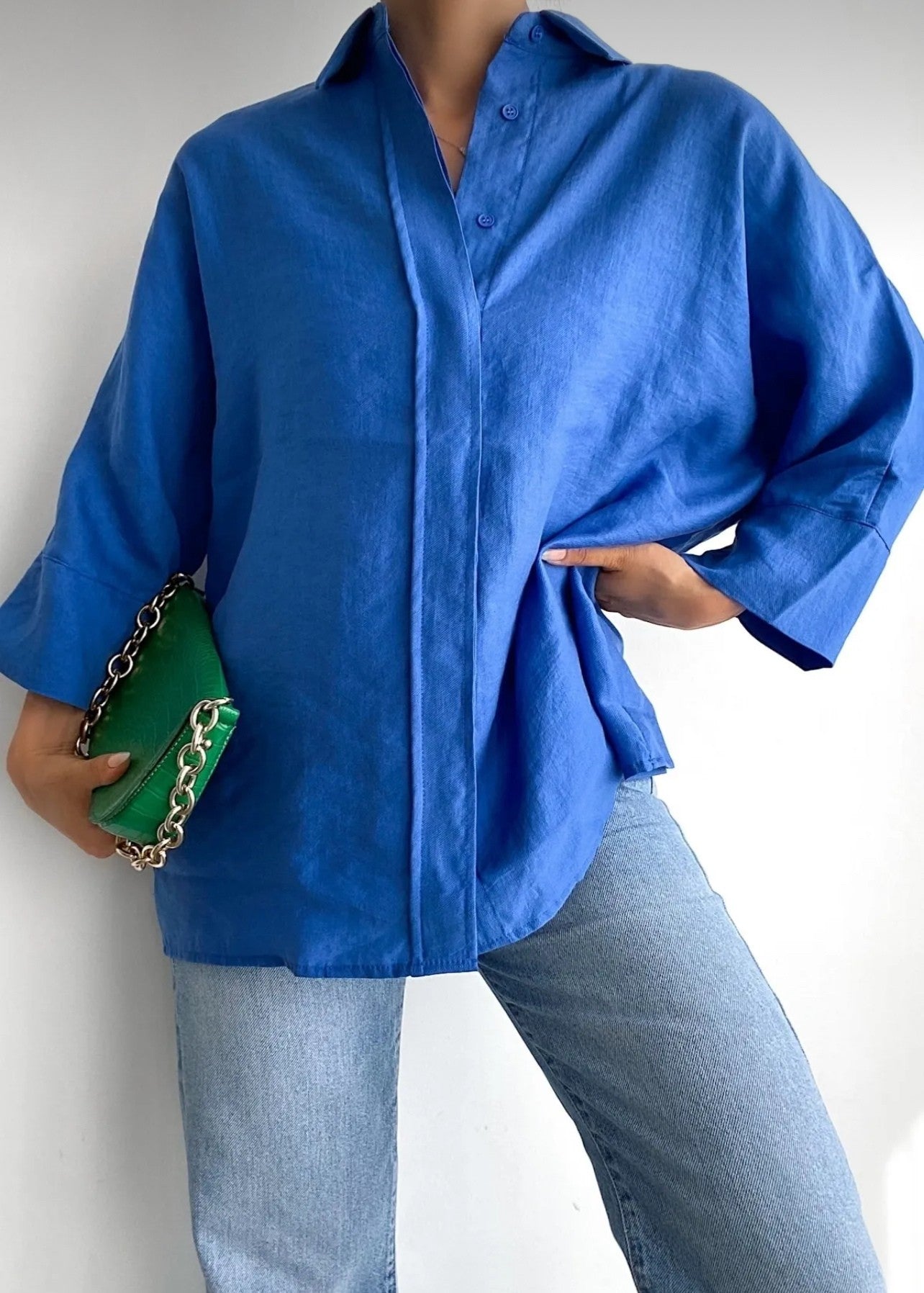 Blue oversized Shirt