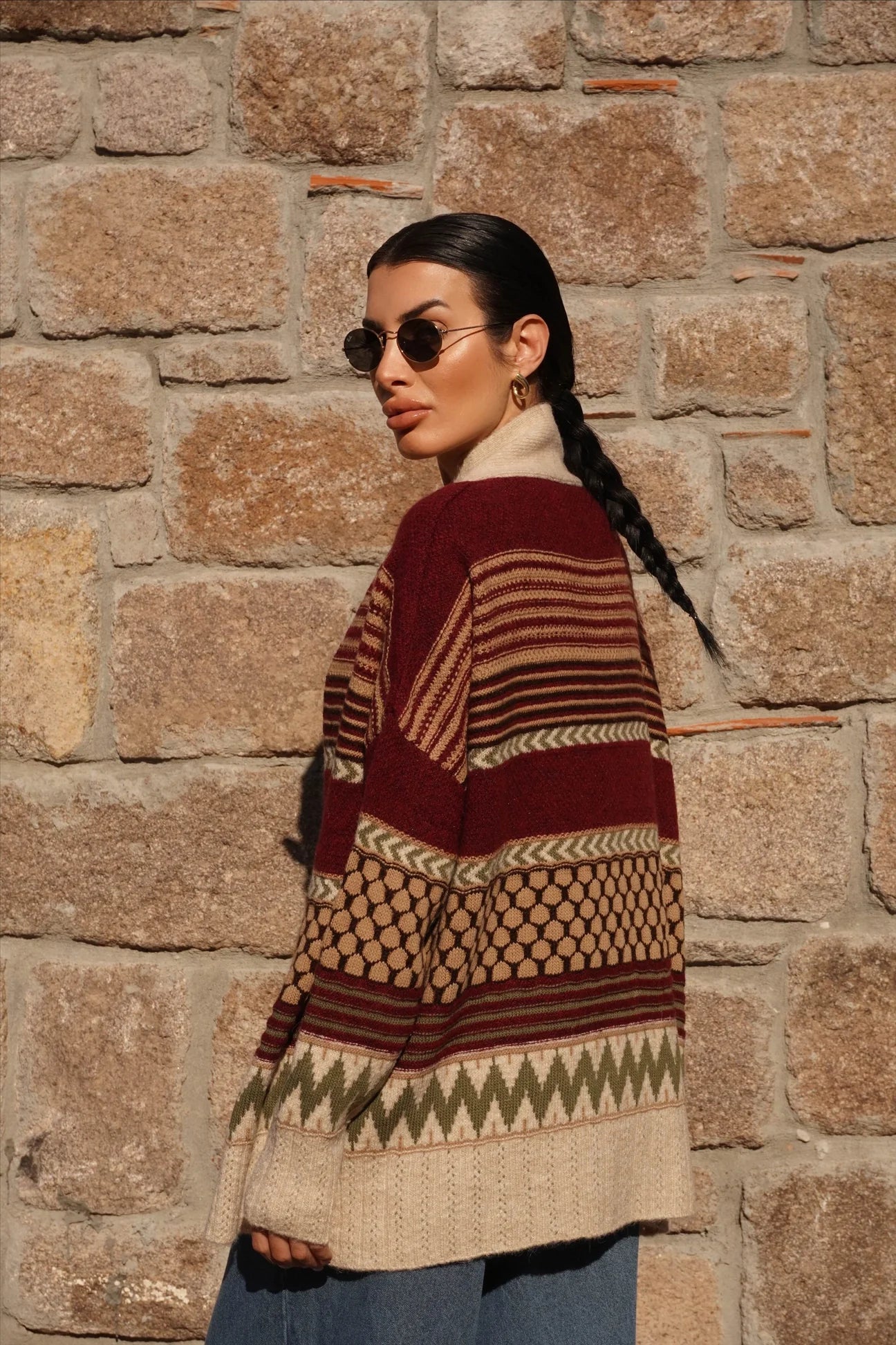 Burgundy colored Sweater