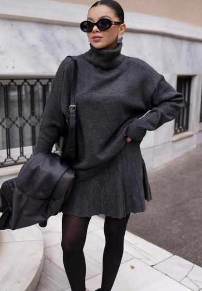 Dark Grey Skirt Set Pre-Order (6-8) days