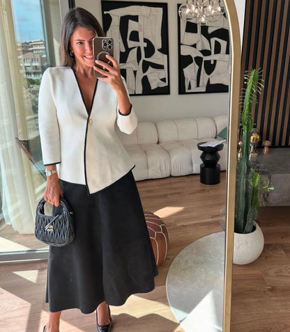 White cardigan jacket